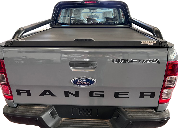 Laderaumabdeckung rollo in mattschwarze (PAINT-006) Ford Ranger 2012+ 2016+  2020+ - 4x4 Auto Zubehör, Tessera4x4 zubehör