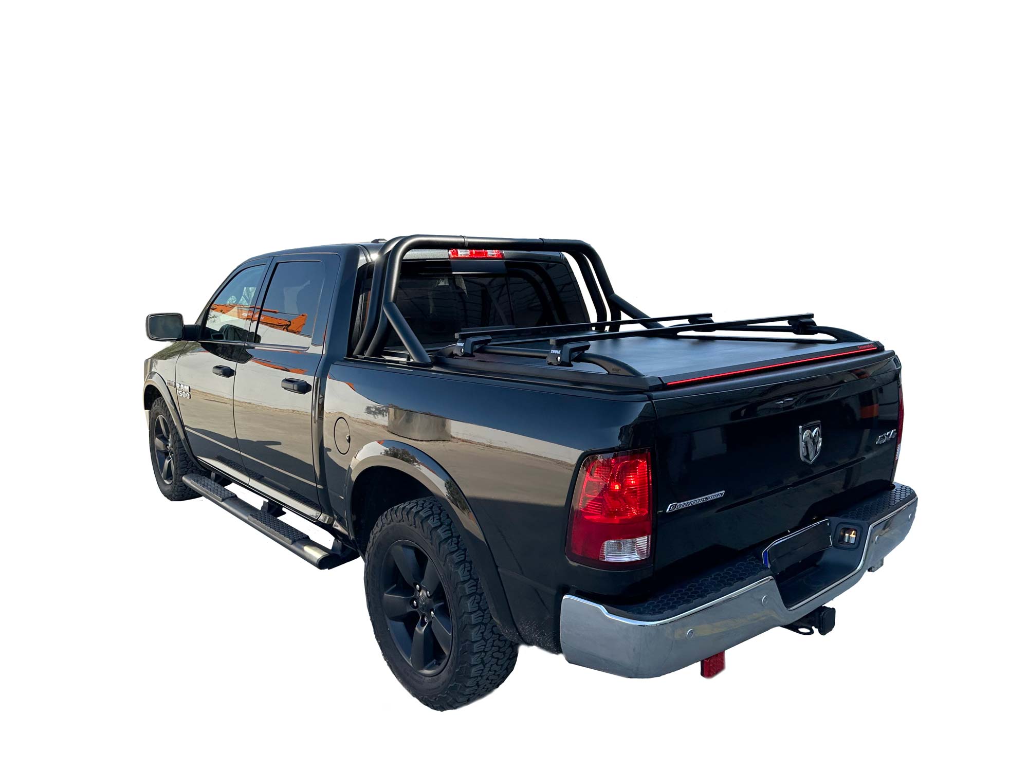 Black matt stainless steel Sport Design two legs roll bar (RB 4071 INOX  BLACK) Dodge Ram 2019+ (1500 - 1500 TRX - 1500 CLASSIC) - 4x4 Auto  Accessories, Tessera4x4 accessories