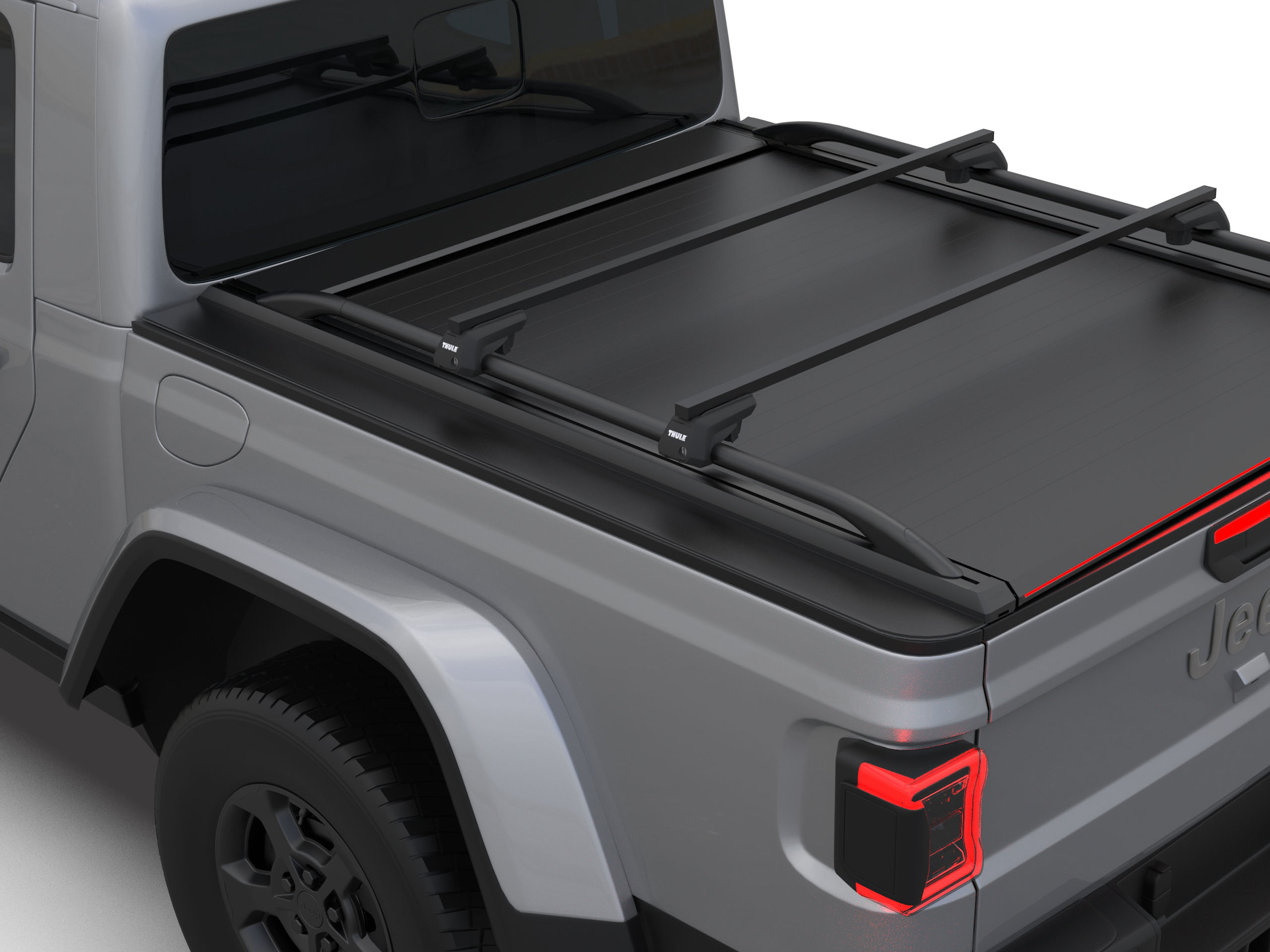 Black matt stainless steel cross racks Jeep Gladiator 2020 4x4