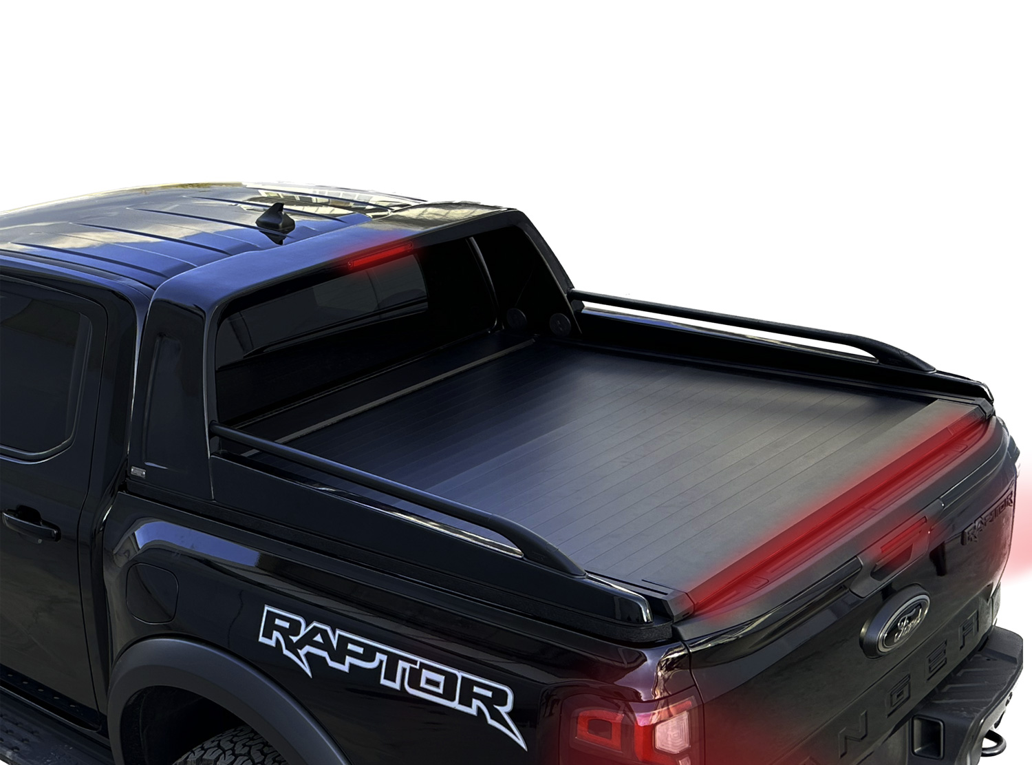 Überrollbügel aus polyester inklusiv lade raum reling in schwarz matt (RB  4400 FIB BLACK) Ford Ranger 2012+ 2016+ 2020+ - 4x4 Auto Zubehör, Tessera4x4  zubehör